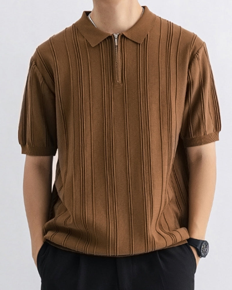 Signature Zip-Up Polo