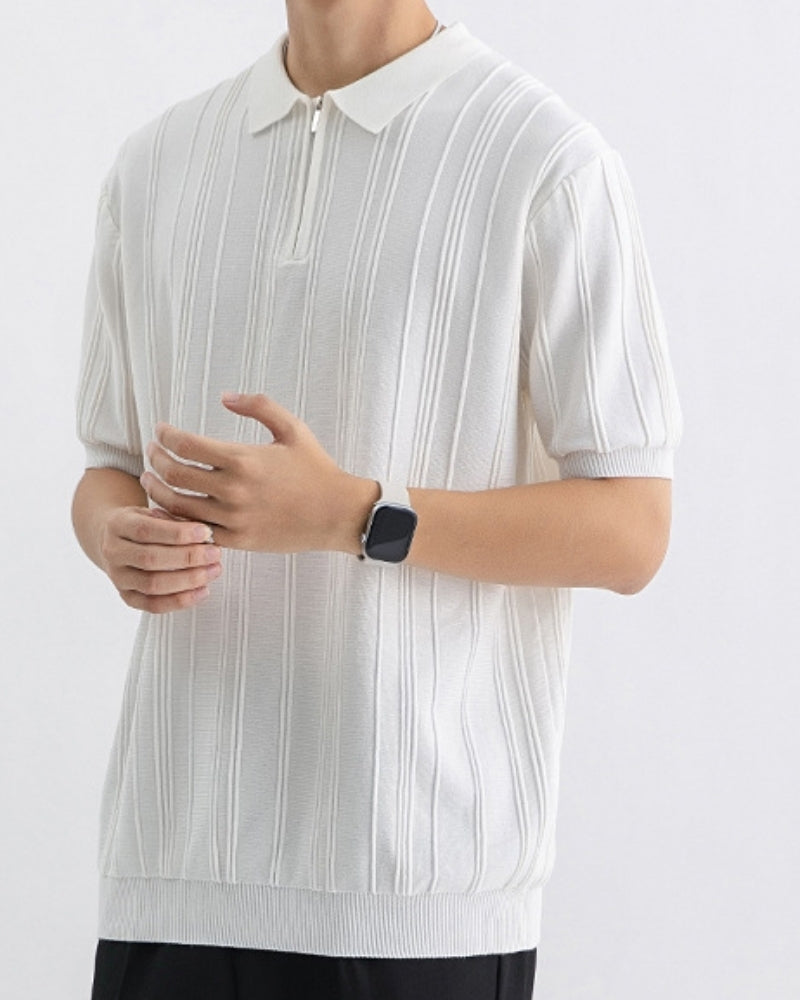 Signature Zip-Up Polo